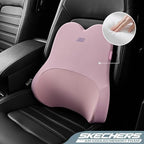 Skechers Air-Cooled & Memory Foam Lumbar Pillow,Lumbar Support Pillow for Office,Chair Lower Back Pain Relief Lumbar Pillow,Ergonomic Design Back Support Pillow for Office Chair,Car,Home,Travel,Pink - Image 2
