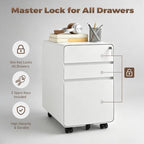 Approgreent 3 Drawer Mobile File Cabinets for Home Office - Image 4