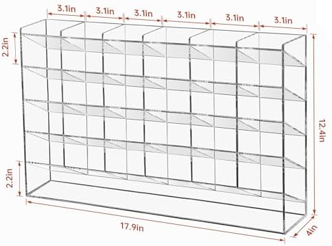 BEYGORM Acrylic Vertical Marker Organizer for 375 Markers, Desk Orgaizer - Image 2