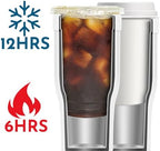 Universal Iced Coffee Sleeve - Insulated Double Wall Reusable Stainless Steel Holder Sleeves Insulator for Cold Drinks Fits Small Medium Large To Go Cups Gifts for Men Women Him Her (White) - Image 7