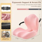 Ergonomic Seat Cushion with Back Support, Pink - Image 2