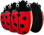 Magnetic Pen Holder for Fridge Whiteboard, 2-in-1 Magnetic Marker Holder Dry Erase Marker Whiteboard Eraser, Cute Ladybug Pencil Cup Desk Organizer for Classroom Office School Home (4-Pack) by Unknown
