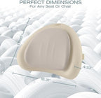 Skechers Lumbar Pillow Premium Memory Foam, Double-Layer-Office Chair Cushion for Tailbone Pain Relief,Butt Pillow for Office Chair,Car seat Cushion,Long Sitting Office Workers,and Car Drivers,Beige - Image 5