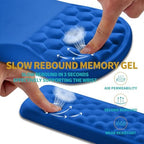 Hokafenle 2 in 1 Ergonomic Mouse Pad Wrist Support & Wrist Rest for Computer Keyboard Set, with Relieve Carpal Tunnel Pain Massage Bulge and Full Memory Gel Design (2In1 Set, Dg Blue) - Image 3