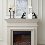 Decorative Bookends Solid Hearthands Sculpture Resin Book Ends, Black - Image 4