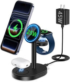 25W Mag-Safe Charger 3 in 1 Charging Station for iPhone Apple Watch AirPods by Hevanto