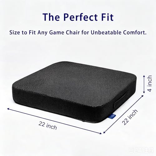 Ifoam Memory Foam Layer Wheelchair Cushion+Extra Waterproof Cover 22×22×4 - Image 2