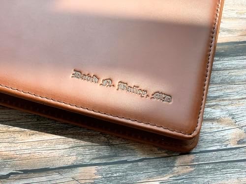 Genuine Leather A6 Receipt Organizer, Leather Expanding Accordion File Folder, 7 Pockets Expanding Bill Receipt Holder for Receipts,Invoices,Coupons,Cards, 7.8X4.3 Inches - Image 2