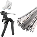 200PCS Cable Ties Kit, 11.8 Inch Heavy Duty Silver Metal Zip Ties by YoufocusonlovinglifeWefocusonsimplifyingit