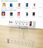 VILONG Desk Clamp Dual Layer Power Strip, 20W USB-C, 700J Surge Protector - Image 5