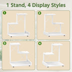 LASZOLA Plant Stand Indoor Tabletop Shelf Small for Desk, Wooden White - Image 4