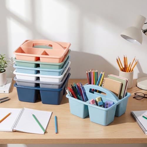 Potchen 12 Pack Caddy Organizer with Handle Plastic Table Supply Caddy Bulk - Image 4