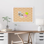 Decorative Cork Board for Walls, Bulletin Board with White Floral Print, White Framed Pin Board Vision Board for Office School Bedroom and Dorm Room with Pins, Screws(WH,4560,1pc) - Image 3