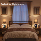Fenmzee Bedside Lamps for Bedroom Set - 18" Black Table Lamp for Nightstand - Image 5