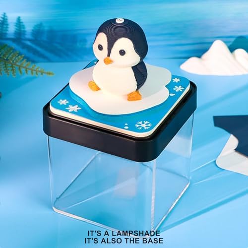 3D Calendar 2027 Time Piece Calendar 2027 Cute Tear Off Desk Calendar ‌Creative 3D Paper Art Notepad for Christmas Gift & Desktop Decoration (Penguin) - Image 3