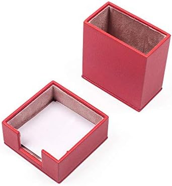 MOOGCO Leather Document Tray - Pen Holder - Note Paper Holder -3 Accessories-Desk Organizer - Office Desk Accessories - Desktop Storage - 3 PCS (RED) - Image 2