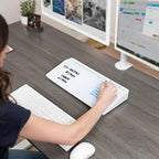 VIVO White Glass 16 x 7 in Dry Erase Board with Storage, DESK-WB16A - Image 2