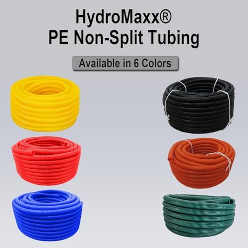 Flexible Polyethylene HDPE Non-Split Corrugated Wire Loom Tubing (Black, 1-1/2" Dia. x 100 ft) - Image 4