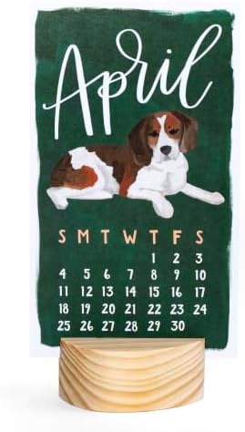1Canoe2 2027 Mini Desk Calendar, Standing Desktop Calendar, Furry Friends - Image 4