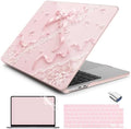 Batianda Case for MacBook Air 13.6" 2026 M5 M4 M3 M2 Chip,Blush Ribbon Lace by Batianda