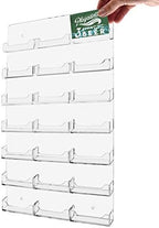 Marketing Holders Wall Business Card Holder with Hanging Hardware for 3.5" x 2" Gift Cards Clear Acrylic 21 Slot Display Holds 50 Contact or 30 Membership Cards No Assembly - Image 4
