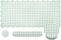 Sabary Green Gingham Desk Mat Set with Wrist Rest Keyboard Mouse Pad Set by Sabary