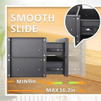 POPMOON 15in 2-tier Under Desk Drawer Adjustable Pull-Out Storage Organizer - Image 5
