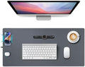 Wireless Charging Mouse Pad, 15W Fast Charge Magnetic Charger Desk Pad, Large Office Desk Mat (35.4"x16.9") with Ultra-Smooth Surface, Gray Computer Mousepad for MacBook, PC, Laptop by Hi-HONX