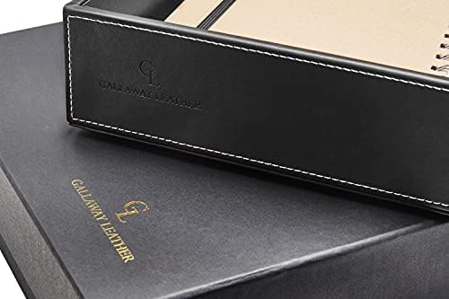 Gallaway Leather Letter Tray Organizer - PU Leather Desk Tray, Perfect for Office Organization, Document Holder Fits A4 Paper, Stackable Drawers for Extra Storage (Black) - Image 6