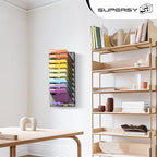 SUPEASY 10Tier Hanging Wall File Holder Organizer for Papers, Folders, Files Clipboard & Magazine Organization Great for Office Home, Assembly Needed, Black - Image 7