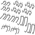 HUHOLE 24 Pack Pegboard Drill Holder Tool Hooks for 1/4 Inch Pegboard by HUHOLE