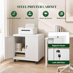 23.6"H Locking Printer Cabinet with Storage & Adjustable Shelf - Image 5