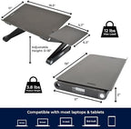Uncaged Ergonomics WorkEZ Laptop Stand for Desk and Bed, Lap Desk, XL-Black - Image 3