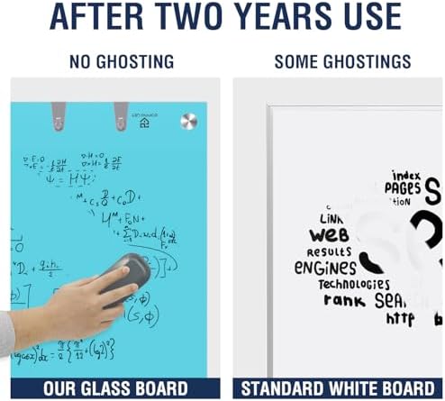 TSJ OFFICE White Board for Wall - 36" x 24" Blue Glass Board 3 X 2 FT - Image 7