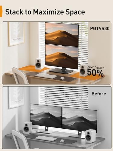 Perlegear Dual Vertical Monitor Stand for 13–40 inch Screens up to 44 lbs - Image 6