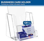 Brochure Holder 4x9 Inch Acrylic Literature Holders Clear Flyer Display Stand with Business Card Slot Pamphlet Holder Multi Purpose Organizer for Office, Lobby, Hotels, Trade Shows, 12 Pack - Image 4