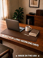 Genuine Leather Desk Pad, Office Desk Mat, Large Desk Blotter, Desk Protector, and Mouse Pad – 31.5" x 15.75" (1.8-2.0 mm) Luggage, Waterproof, Premium Quality for Desk Surface Protection and Comfort - Image 2
