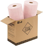 Fantasticlean Microfiber Cleaning Cloth Rolls- 150 Sheets (2 Rolls of Pink) by Fantasticlean