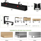 KEEGH Large No Drill Under Desk Cable Management Tray 36 in, Black - Image 5