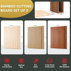 Book Cutting Board Set with Wooden Stand,Wooden Cutting Boards for Kitchen - Image 6