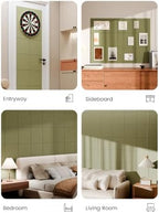 Bumusty 48"x 36" Large Felt Bulletin Board Tiles, Olive Green - Image 6