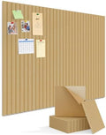 Kuchoow Large Felt Bulletin Board Cork Tiles for Wall Office Decor Brown Memo Pinboards, 48" × 36" Self Adhesive 12 Pack Photo Display Decorative Mood Corkboard Panels for Classroom Kitchen Home by Kuchoow