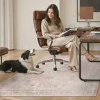 48"x72" Office Chair Mat for Hardwood Floor, Non-Slip Washable Light Pink - Image 7
