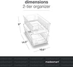 madesmart Premium Two Tier Organizer, Clear - Image 6