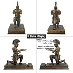 Roman Warrior Pen Holder knight Desktop Organizer and Accessories Resin Pen Holder as Gift with Short Swordfor Office and Home (Antique Bronze) - Image 7