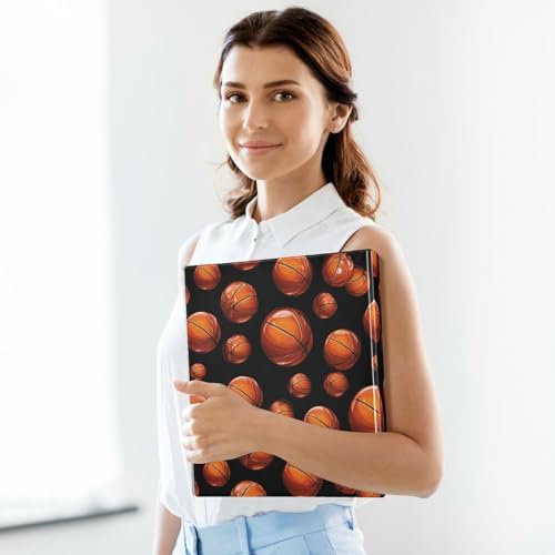 Basketball Ball Round Ring Binders 1.5 Inch 3 Ring Binder with Clipboard Holds 200 Sheets Office Home School - Image 5