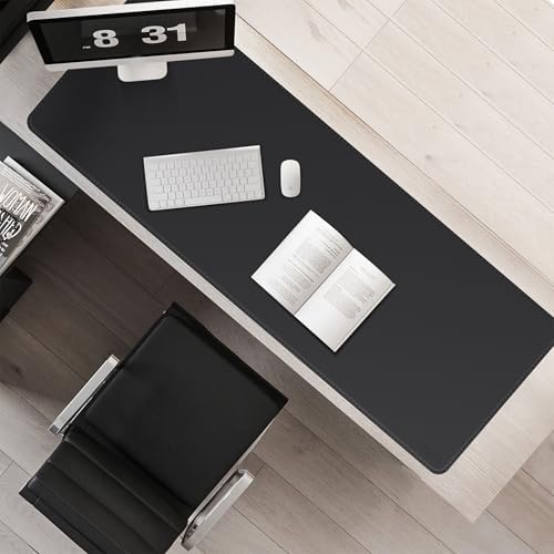 Mydours XXL Large 55" x 20" Gaming Desk Pad, PU Leather & Cork Base, Black - Image 3