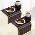 GHKINMAL 2 Packs Couch Cup Holder Tray,Clip On Sofa Arm,Fit Arms 6.3" Over by GHKINMAL