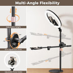 LULED 11" Desk Ring Light, Ring Light with Tripod Stand, Overhead Phone Mount for Video Recording & Tripod for Cooking, Live Streaming TikTok & YouTube, with Bluetooth Remote Compatible with iPhone - Image 6