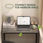 Furinno Simplistic Small Desk, 31.3" Wide Gaming Desk, Rectangular Computer Desk with Rounded Edges, Office Desk for Home Office, Bedroom, Study Room, Dorm, French Oak - Image 6